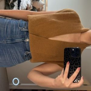 Oversize Cropped Vintage Wool Vest